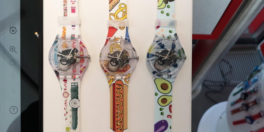 Sondermodelle im Swatch Shop Biel